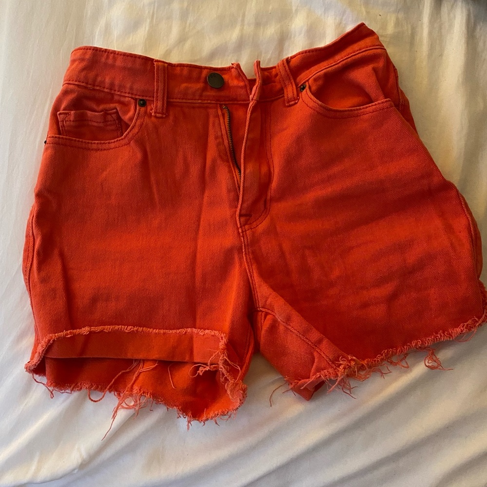 BDG Orange High Rise Shorts